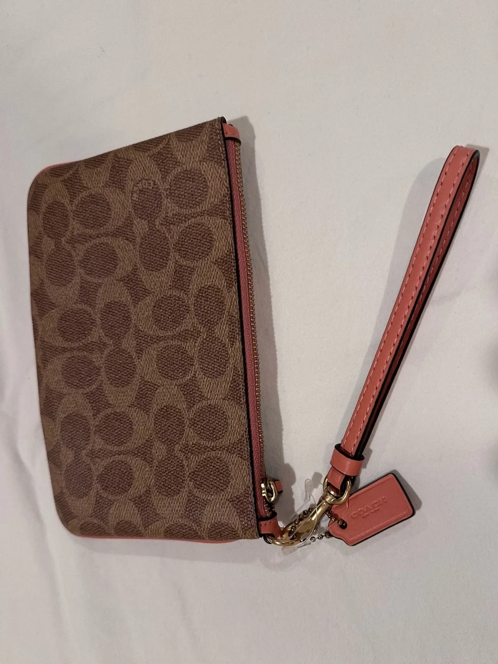 Coach wristlet brown